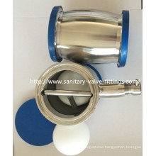 38mm Sanitary Stainless Steel Ball Type Check Valve Welded with Drain